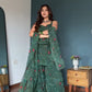 Green Bandhani Print Palazzo Set