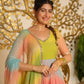 Pastel Ombre Digital Print Anarkali