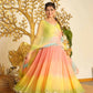 Pastel Ombre Digital Print Anarkali