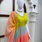 Pastel Ombre Digital Print Anarkali