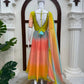 Pastel Ombre Digital Print Anarkali