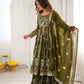 Silk Sequin Jacket Style Lehenga Set