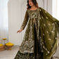Silk Sequin Jacket Style Lehenga Set