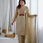 Beige Mirror Patchwork Kurta Set
