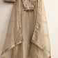 Beige Mirror Patchwork Kurta Set