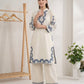 Ivory Mirror-Work Kurta Set