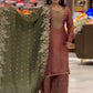 Elegant Fendy Silk Sharara Set for Festive and Wedding Wear