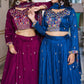 Embroidered Vichitra Silk Lehenga Choli