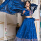 Embroidered Vichitra Silk Lehenga Choli