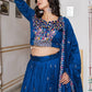 Embroidered Vichitra Silk Lehenga Choli