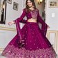 Embroidered Vichitra Silk Lehenga Choli
