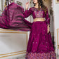 Embroidered Vichitra Silk Lehenga Choli