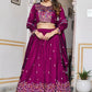 Embroidered Vichitra Silk Lehenga Choli