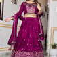 Embroidered Vichitra Silk Lehenga Choli