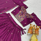 Embroidered Vichitra Silk Lehenga Choli