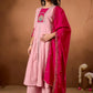 Graceful Roman Silk Anarkali Kurti Set for Festive and Wedding Wear