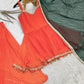 Pink Bandhej Peplum Set