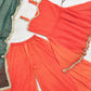 Pink Bandhej Peplum Set