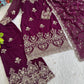 Zari Sequin Embroidered Palazzo Suit
