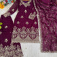 Zari Sequin Embroidered Palazzo Suit