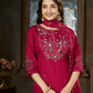 Floral Threadwork Marina Kurta Set (Plus size)