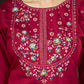 Floral Threadwork Marina Kurta Set (Plus size)