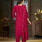 Floral Threadwork Marina Kurta Set (Plus size)