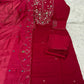 Floral Threadwork Marina Kurta Set (Plus size)