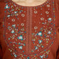 Floral Threadwork Marina Kurta Set (Plus size)