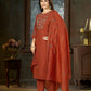 Floral Threadwork Marina Kurta Set (Plus size)