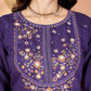 Floral Threadwork Marina Kurta Set (Plus size)