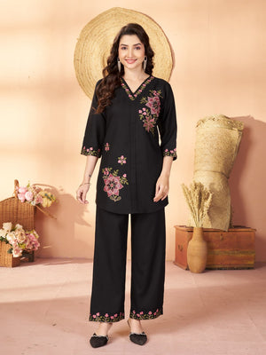Floral Threadwork Co-ord Set