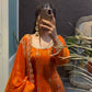 Rust Sequin Paisley Kurta Set