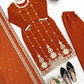 Rust Sequin Paisley Kurta Set