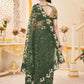 Chain-Stitch Floral Net Saree