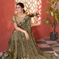 Chain-Stitch Floral Net Saree