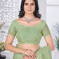 Sequin Leaf Embroidered Saree
