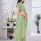 Sequin Leaf Embroidered Saree