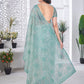 Sequin Leaf Embroidered Saree