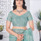 Sequin Leaf Embroidered Saree