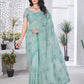 Sequin Leaf Embroidered Saree