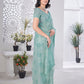 Sequin Leaf Embroidered Saree