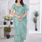 Sequin Leaf Embroidered Saree