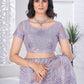 Sequin Leaf Embroidered Saree
