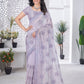Sequin Leaf Embroidered Saree