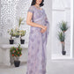 Sequin Leaf Embroidered Saree