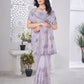 Sequin Leaf Embroidered Saree