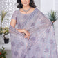 Sequin Leaf Embroidered Saree
