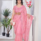 Sequin Leaf Embroidered Saree