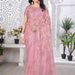 Sequin Leaf Embroidered Saree